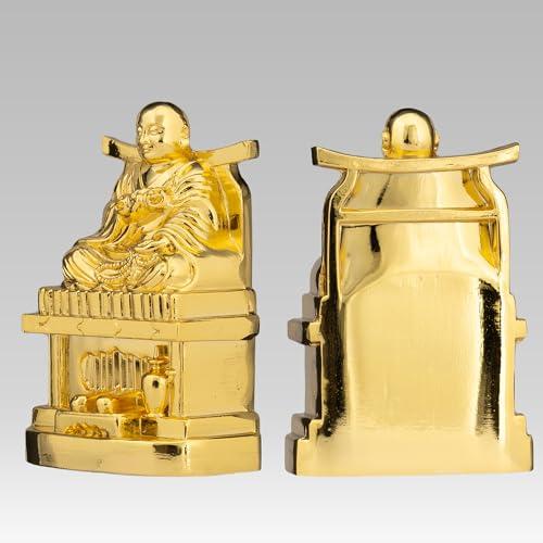 仏像 弘法大師(純金メッキ) PC厨子入り＿『真言宗』 空海 高岡銅器 (こうぼうだいしpcZ_4