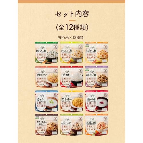 アルファ米 12種4日分セット 非常食 5年 長期保存 保存食 国産米100％使用 国内製造 特定原材料28品目不使用 防災食品 備蓄品 緊急時連絡シート付 防災ダイレク_2