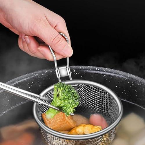 2個入湯切りザル ラーメン 湯切りざる フック付き ステンレス製