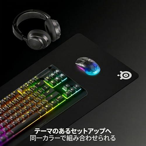 SteelSeries ゲーミングマウスパッド 大型 極厚 ノンスリップラバー