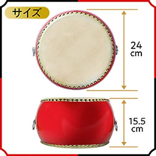 小鼓 皮 2枚セット Heart&Art] 本格的 小太鼓 セット 牛革 約24cm バチ2本 ストラップ2m