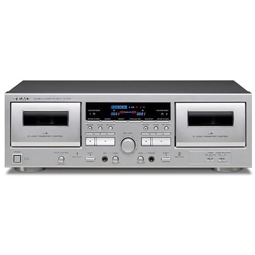 TEAC ダブルカセットデッキ W-1200(S)　リモコン付き　美品 TEAC ダブルカセットデッキ W-1200(S) : 上之島屋 US Imports - 通販