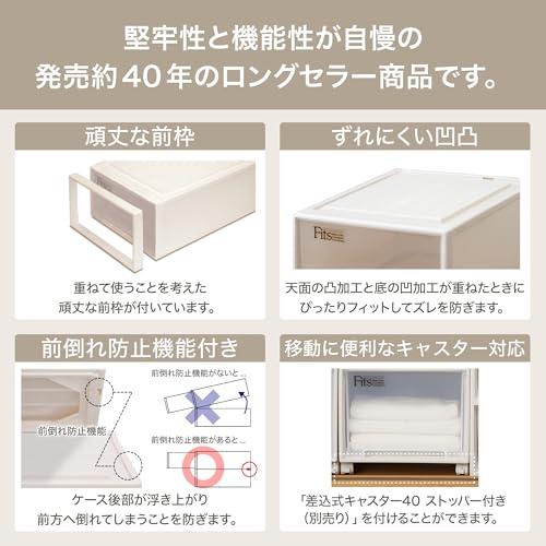 天馬 収納ボックス フィッツケース クローゼット 幅39*奥行53*高さ18cm