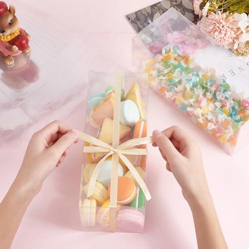 BENECREAT 10個 PVC透明プラスチックケース 長方形 10x10x25cm
