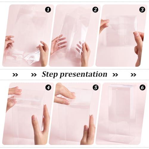 BENECREAT 10個 PVC透明プラスチックケース 長方形 10x10x25cm