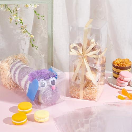 BENECREAT 10個 PVC透明プラスチックケース 長方形 10x10x25cm