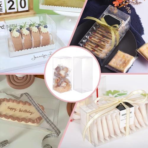 BENECREAT 10個 PVC透明プラスチックケース 長方形 10x10x25cm