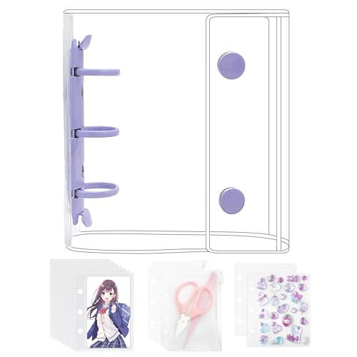 シール帳 プラバン 透明 A8 ミニ バインダー リフィル*20枚 チャック