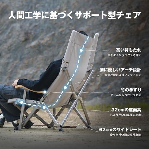 ロースタイル ICECO アウトドアチェア 耐荷重285KG・1600D座面・A7075