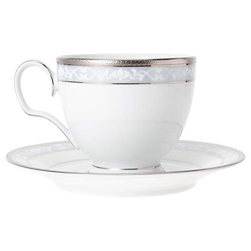 Noritake ノリタケ カップ \u0026 ソーサー セット ( コーヒー ティー 兼用) 250cc ハンプシャープラチナ 5客 ファインポーセレン F91988/4336の画像