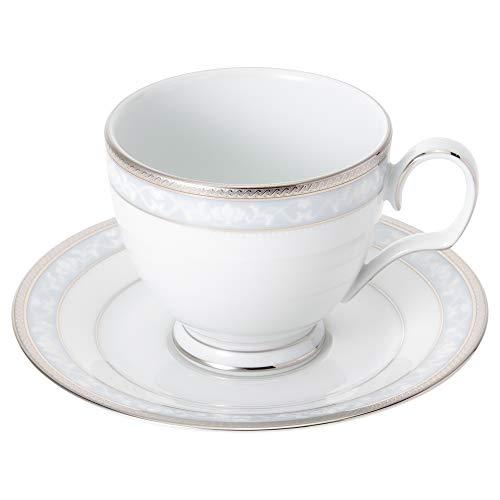 Noritake ノリタケ カップ \u0026 ソーサー セット ( コーヒー ティー 兼用) 250cc ハンプシャープラチナ 5客 ファインポーセレン F91988/4336の画像