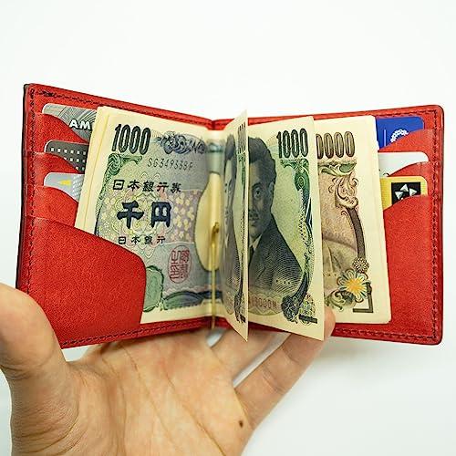 ヒズファクトリー 小銭入れ付きマネークリップ (Newクロ*パパベロ