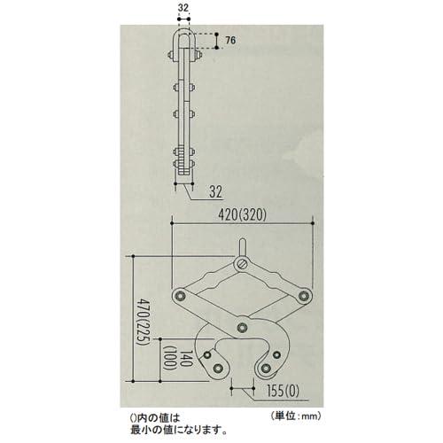 500kg/40-150mm U字溝吊クランプ(2個組) EA984ED-5 : 上之島屋 US 