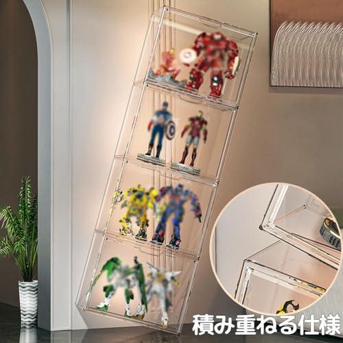 PFLife フィギュアケース コレクションケース ディスプレイラック フィギュア 棚 フィギュアケース 積み重ねる ぬいぐるみ ディスプレイケース プラモデル ケー_2