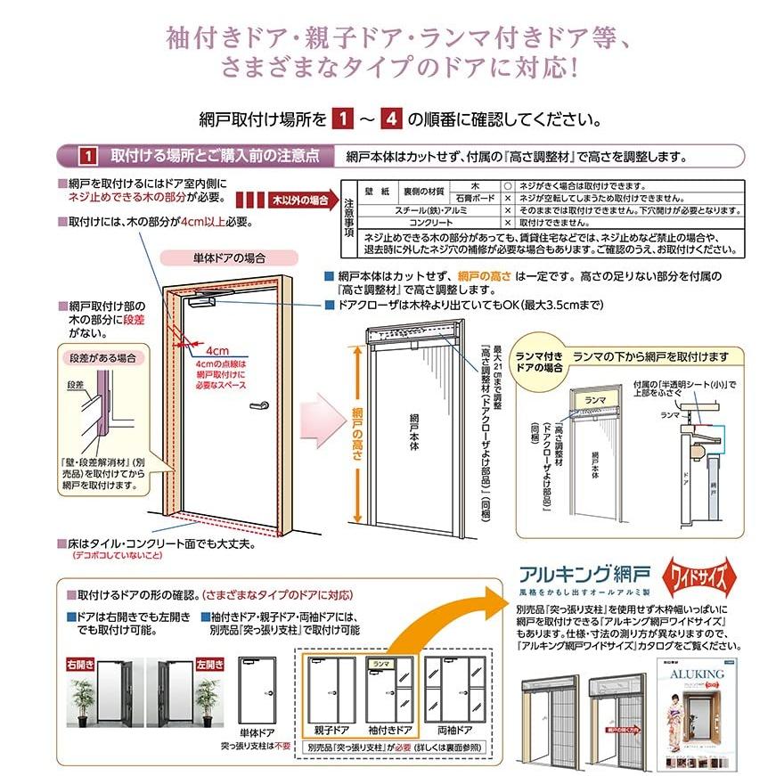 川口技研 ドア用網戸 アルキング網戸 AK-18_2