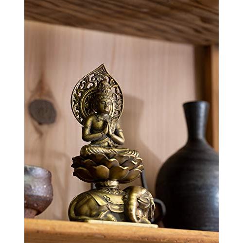 仏像 普賢菩薩 15cm 古美金仕上げ 仏師：牧田秀雲 原型＿ 辰・巳年 