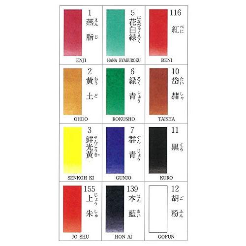 吉祥 日本画用絵具 顔彩 墨彩画セットNo.1 顔彩12色上製入 2mvetro 吉祥 日本画用絵具 顔彩 墨彩画セットNo.1 顔彩12色上製入 : 上之島屋
