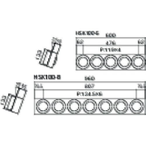 TRUSCO(トラスコ) ツーリングフレーム HSK100A BT50 NT50兼用 5個収納 HSK100-5_5