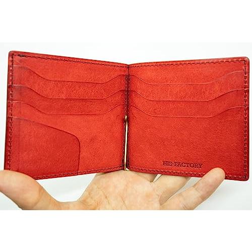 ヒズファクトリー 小銭入れ付きマネークリップ (Newクロ*パパベロ