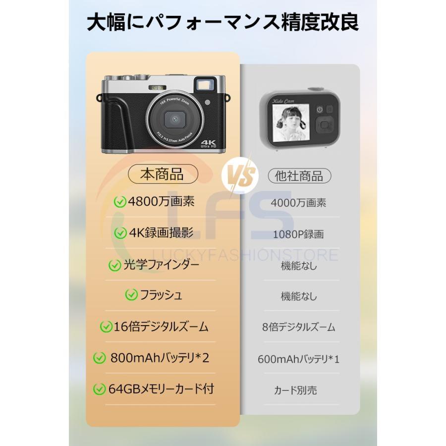 ジタルカメラ 4K 4800万画素 16倍Xズーム オートフォーカス 光学 ジタルカメラ 4K 4800万画素 16倍Xズーム オートフォーカス 光学