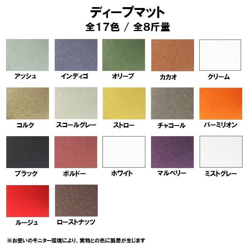 ディープマット 135kg(0.21mm) 選べる17色 A3 100枚(ファンシーペーパー 印刷用紙 ホットスタンプ)の画像