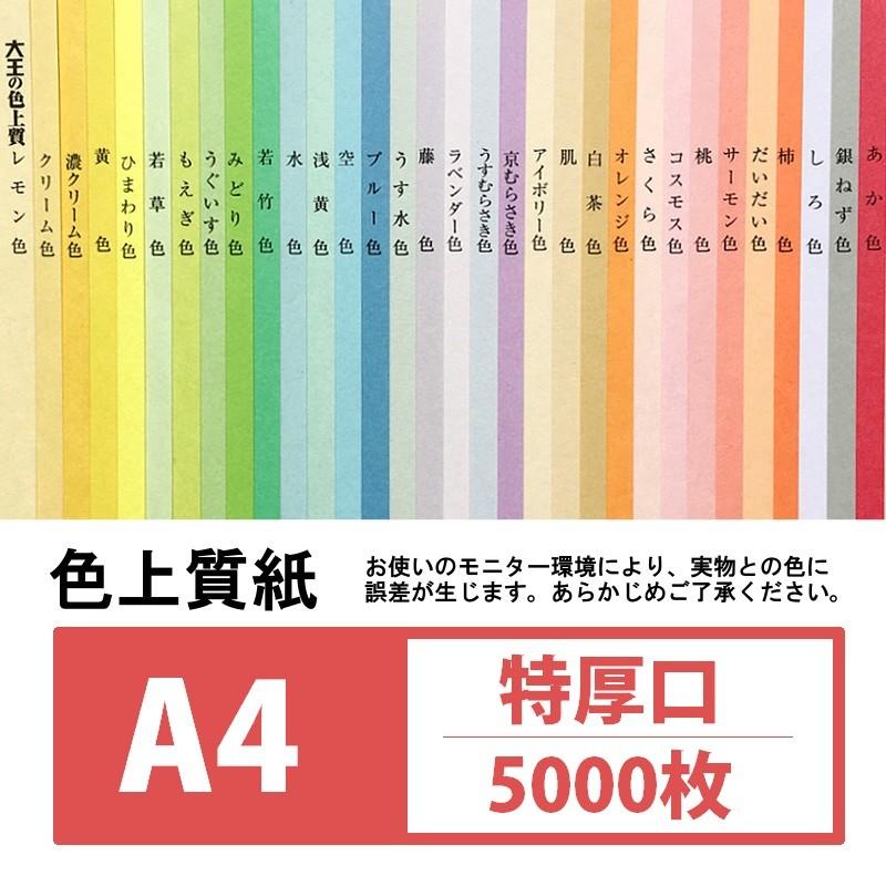 カラー用紙　A4サイズ　5000枚 カラーコピー用紙 イエロー A4 5000枚(A4/5000枚 イエロー): コピー