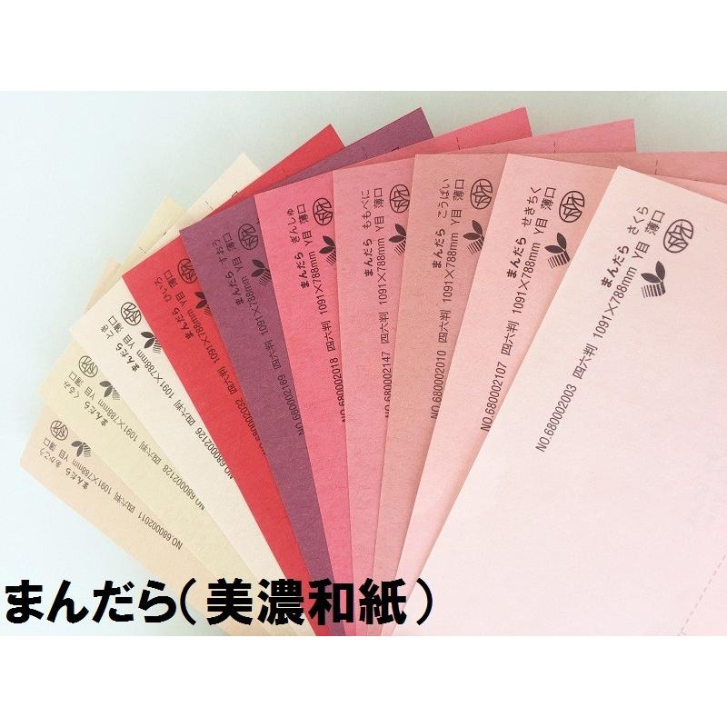 美濃和紙 まんだら 厚口(0.16mm) 選べる10色 A3 100枚