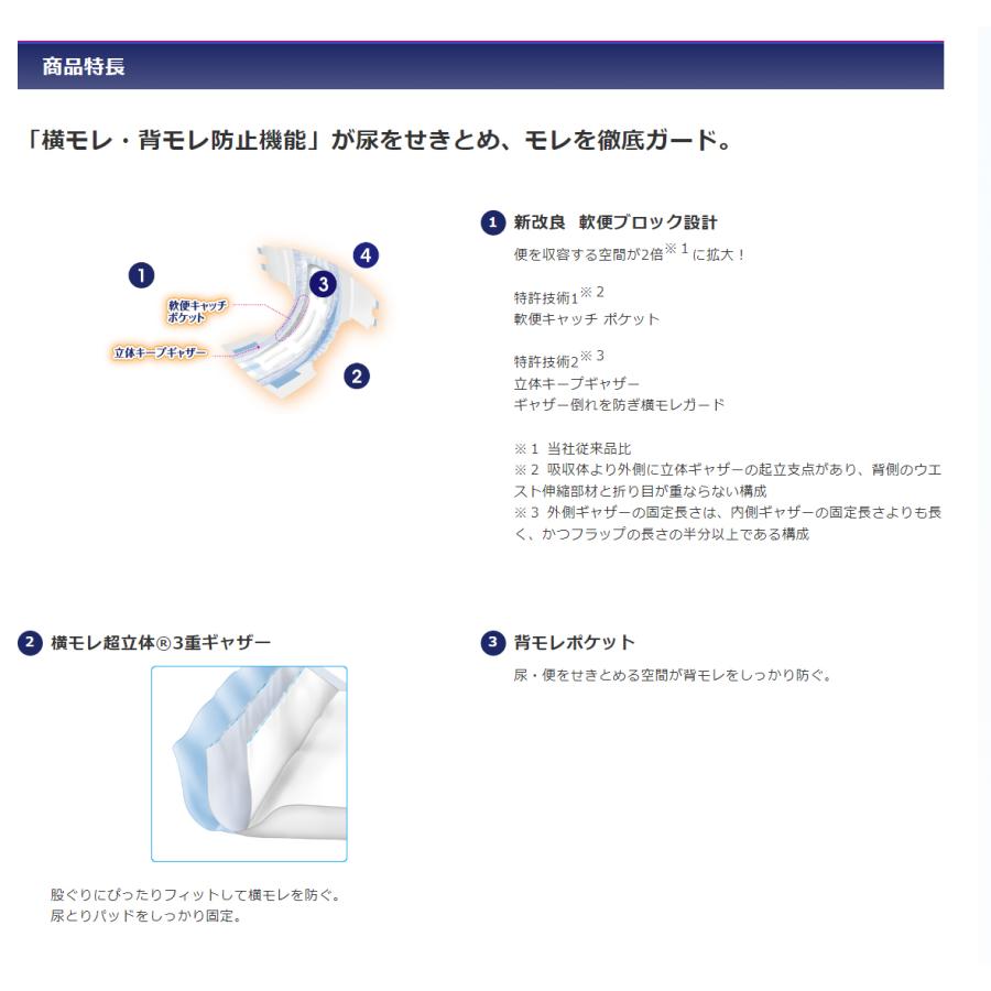 1箱★ライフリー 横モレあんしんテープ止め Sサイズ 22枚×4 ライフリー 横モレあんしんテープ止め Sサイズ 22枚 : ケンコー