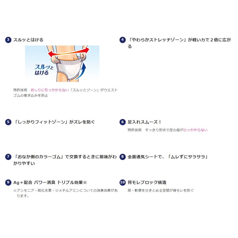ライフリー 尿とりパッドなしでも長時間安心パンツ Lサイズ 12枚入