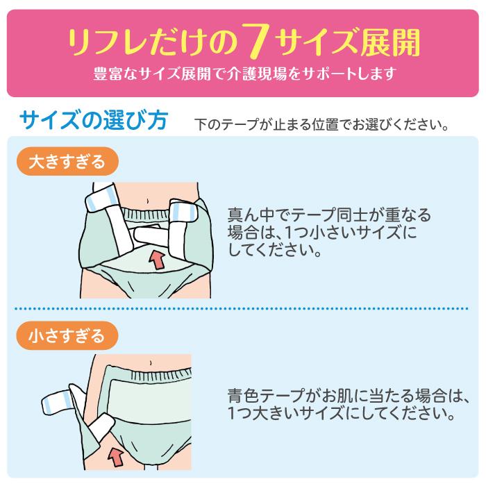 リフレ 簡単テープ止めタイプ 大人用紙おむつ 簡単テープ止めタイプ横