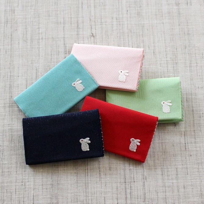 名刺カード入れ:刺繍 【京うさぎ】 : 西陣織あだち - 通販 名刺カード入れ:刺繍 【京うさぎ】 : 西陣織あだち - 通販