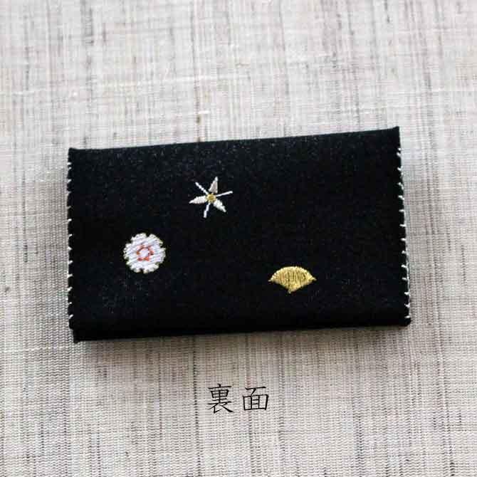 ぎをん齋藤　花柄刺繍 名刺入れ ぎをん齋藤 花柄刺繍 名刺入れ