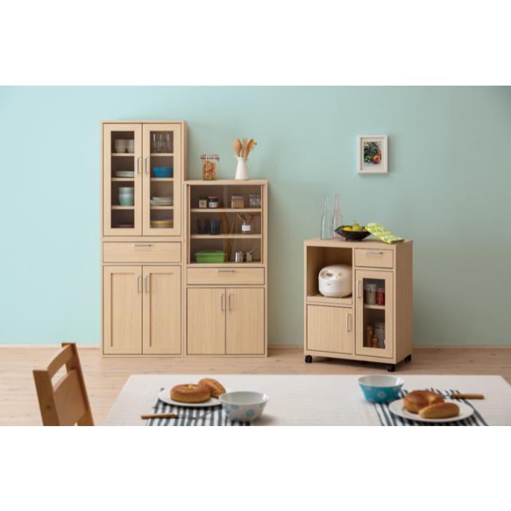 白井産業 フルニコ カップボード FUL-1255DGH NA DK WH FULLNICO 食器棚の画像