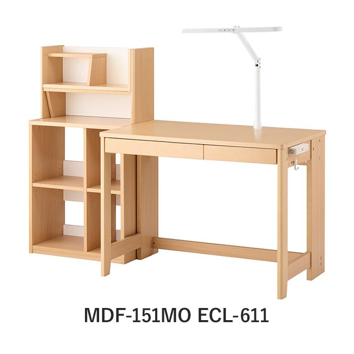 学習机 MDF-151MO ECL-611 MDF-152WT ECL-612 minimal ミニマル コイズミ デスク・デスクライト２点セット_1