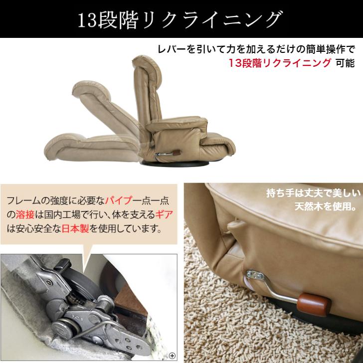 宮武製作所 スーパーソフトレザー座椅子 昴 YS-1394 CA DGY ミヤタケ