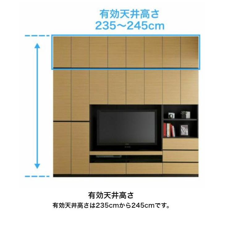 白井産業 ポルターレ・リビング 壁面キャビネット(上置専用) POR-5512DU NA WH DK 壁面収納 国産｜kamishima-living｜13