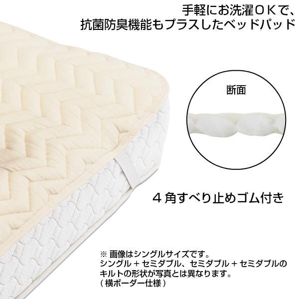 エッフェ - フランスベッド より分ける3点仕かける グッドスリープバイオベッドパット1枚 マットレス取りまかなう 割り増し金2枚 D ダブル大きさ France Bed