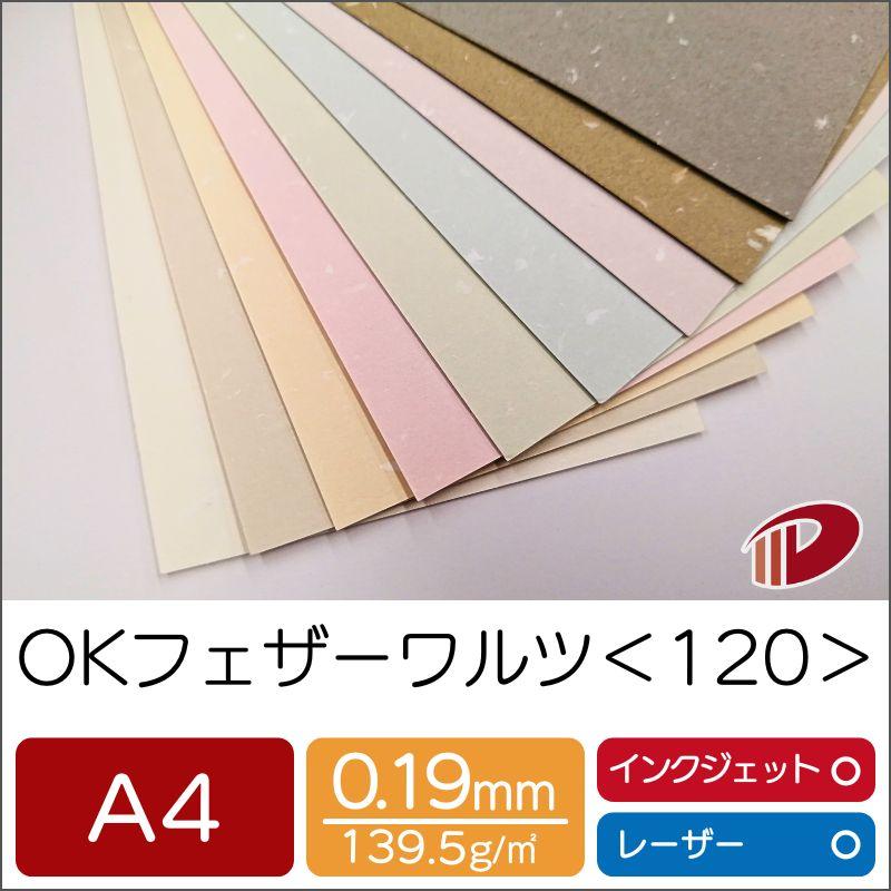 ＯＫフェザーワルツ＜120＞A4/500枚 特殊紙 ファンシーペーパー 印刷用紙 ブライダル 案内状の画像