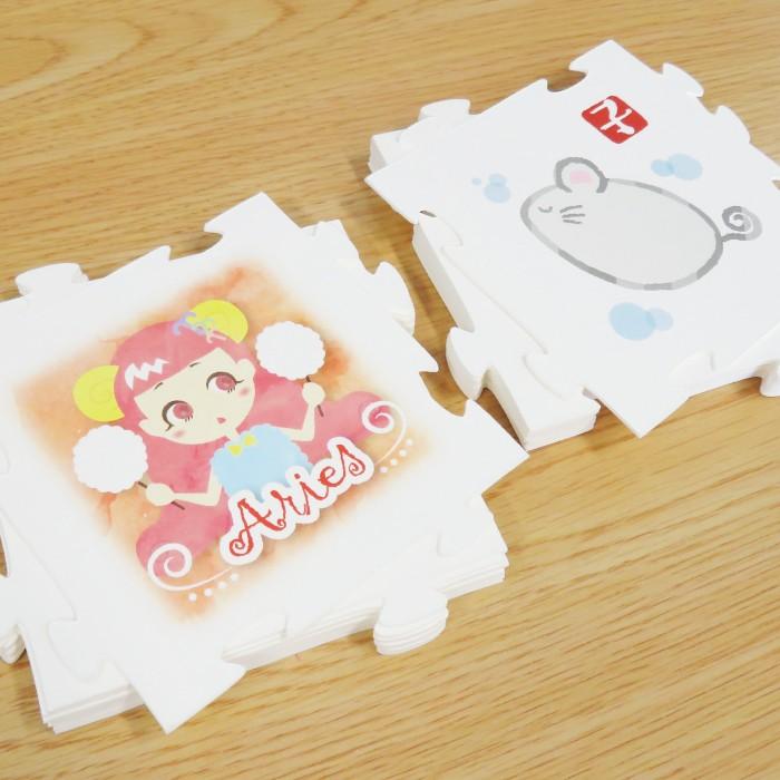 コースター 吸水 紙 組み換え自由 12枚組 かわいい Puzzle Coaster 紙ってるyahoo 店 通販 Yahoo ショッピング