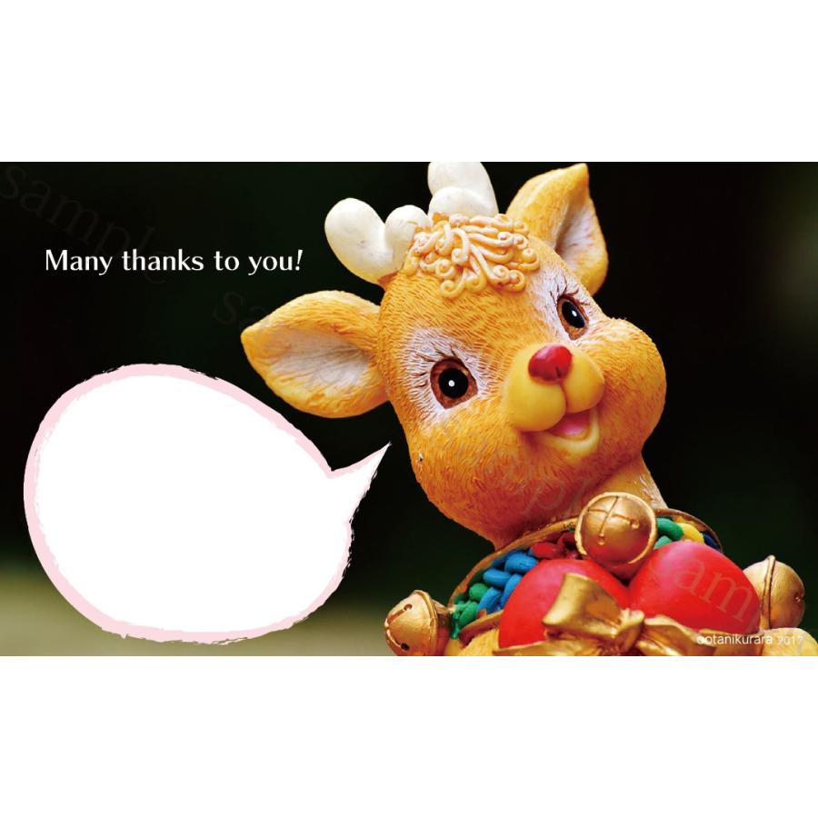 サンクスカード メッセージカード 20枚 5種類 × 各4枚 横長