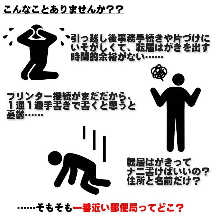 転居はがき 引っ越しはがき はがき代込 住所印刷あり 20枚 恐竜の時代から人類の時代へ イラスト 送料無料｜kamittell｜04