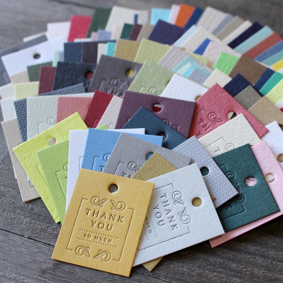 サンキュータグ 100枚 100色入り 32×39mm : BAY LETTERPRESS - 通販  
