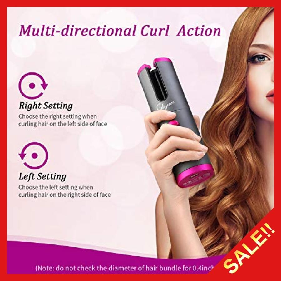 21春夏 オートカールヘアアイロン コードレス自動カールアイロン 温度調節可能ヘアアイロン 多機能usb充電自動巻き髪 自宅 旅行に 定番人気 Arnabmobility Com