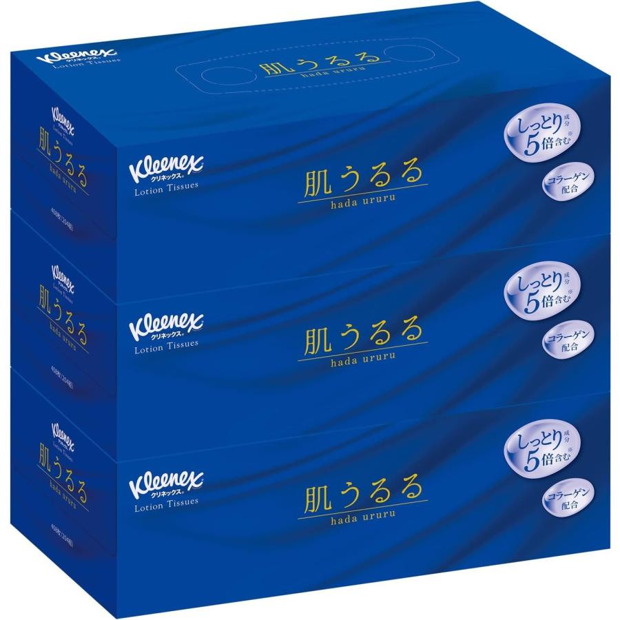 クリネックス ティシュー ローション肌うるる 408枚（204組）×3個