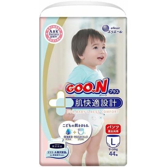 GOO.N 大王製紙 グーンプラス 肌快適設計パンツ Lサイズ44枚 3パック