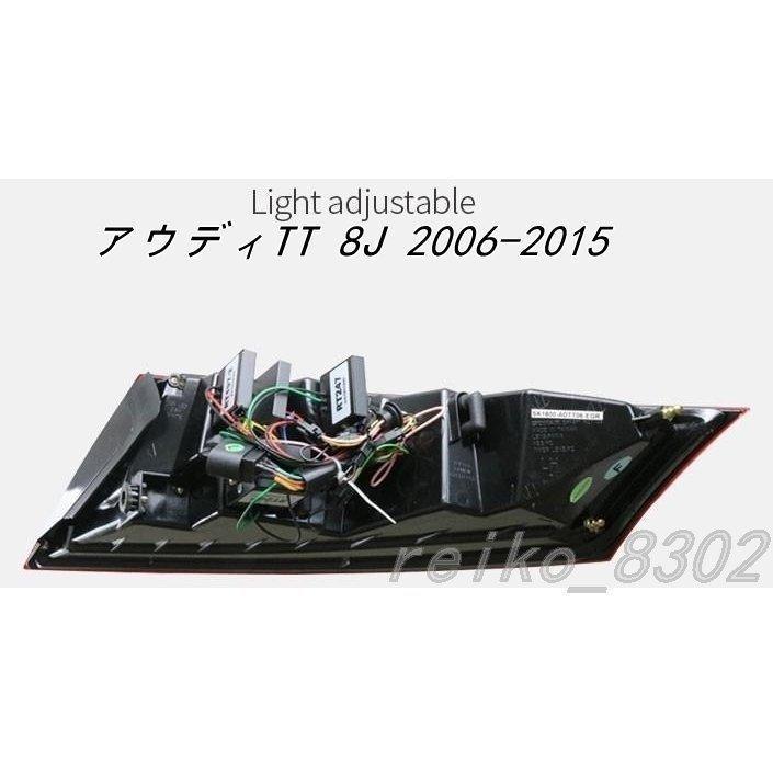 AudiアウディTT8J2006-2013LEDテールライトテールランプシーケンシャルウィンカースモーク.ブラック左右セット｜kamiyashouten8｜04