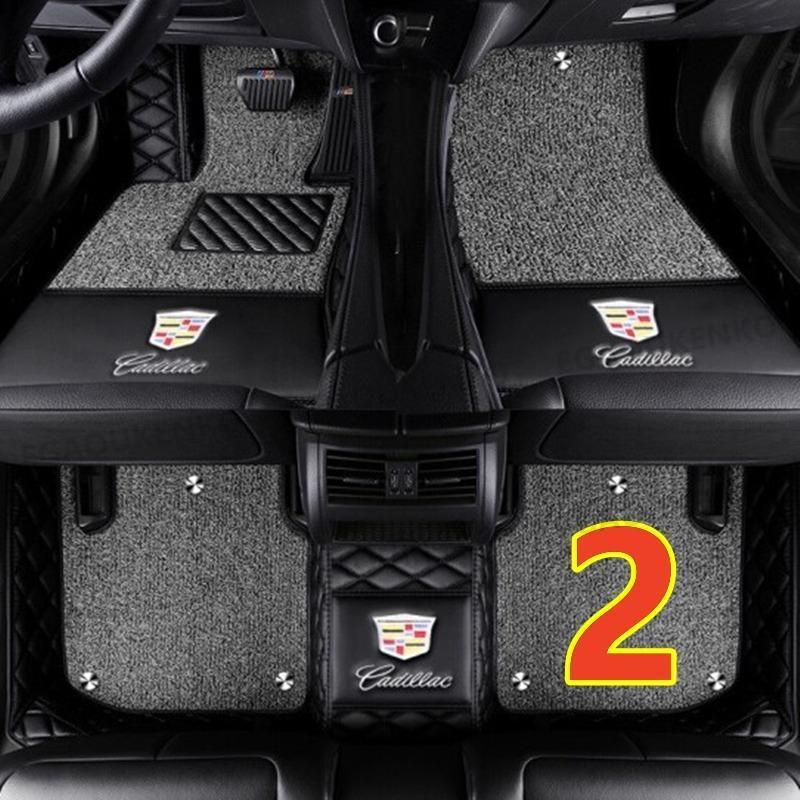 キャデラック Cadillac 新型CTS CA2 2014~ ロゴ ダブルレイヤー フロアマット 車用 本革 内装品 高級 前後座席 右ハンドル用｜kamiyashouten8｜03