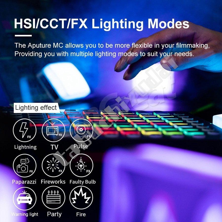 Aputure AL-MC 3200k-6500 18kポータブルledライトとhsi/cct/fx照明モードビデオ写真照明al mcミニrgbライト｜kamiyashouten8｜04