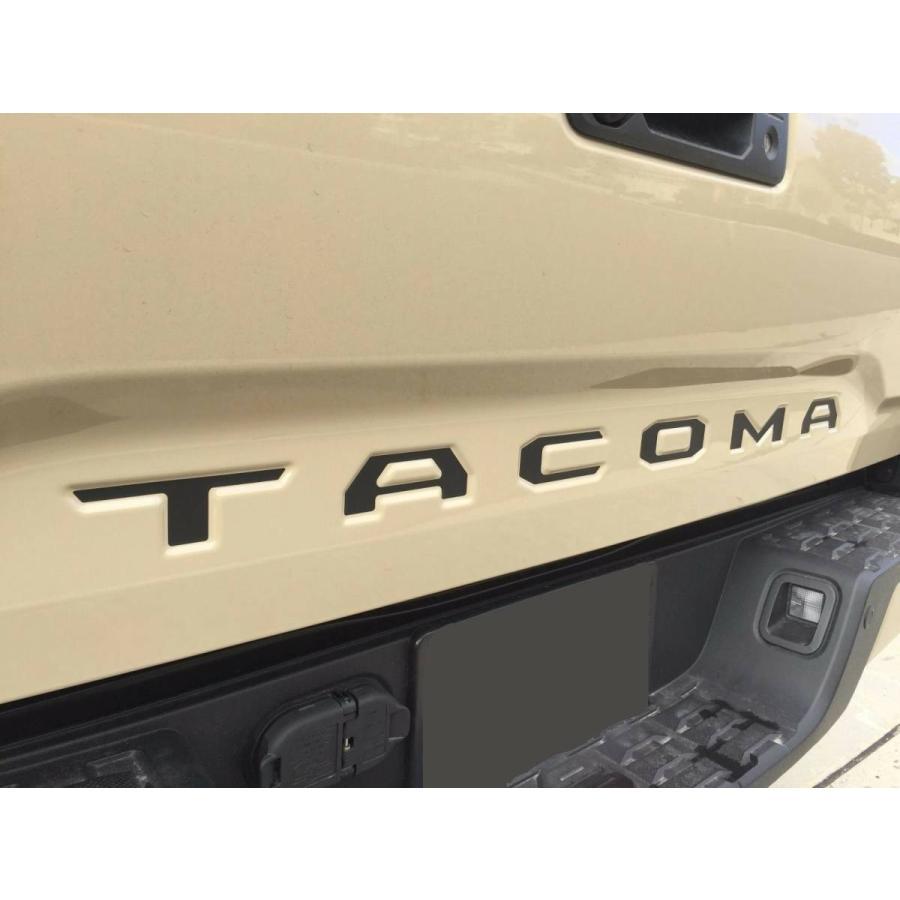 TACOMA タコマ エンブレム ステッカー 3D立体 米国トヨタ リア トランク テール ハイラックス サーフ マットブラック｜kamiyashouten8｜03
