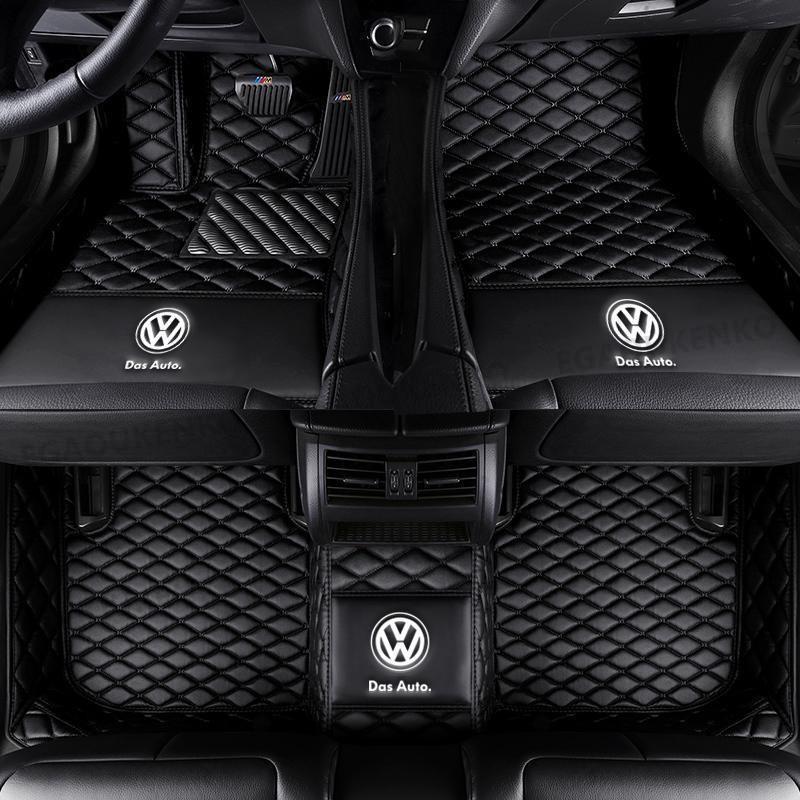 フォルクスワーゲン Volkswagen ボーラ C52 C53 2018~ ロゴ フロアマット 車用 本革 内装品 高級 前後座席 右ハンドル用｜kamiyashouten8｜02